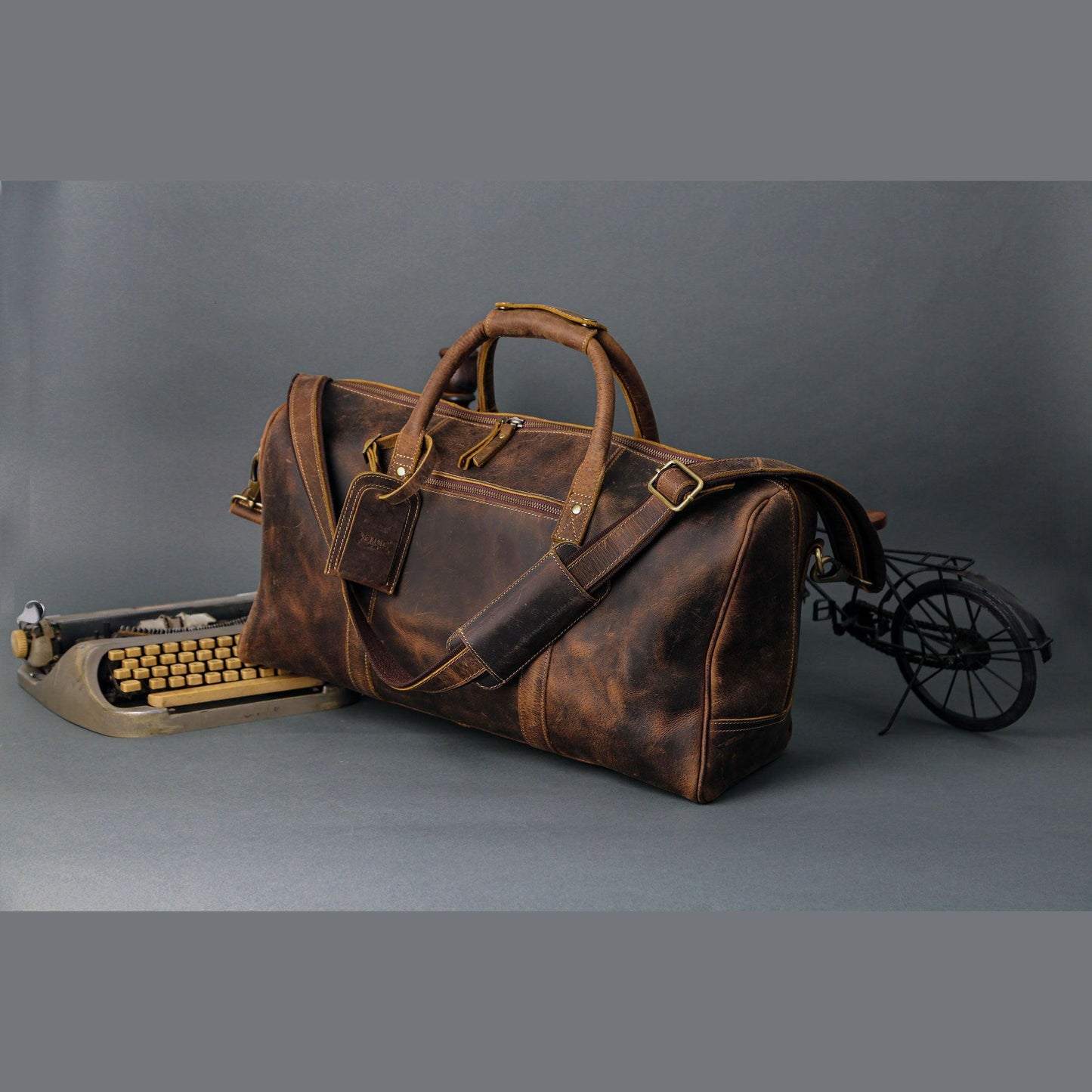 Leather 24-Inch Duffel Bag Durable and stylish travel, sports, and overnight bag,