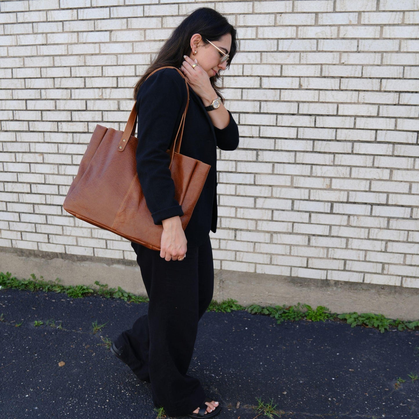 Leather Shoulder Bag Tote for Women Purse Messenger Multipurpose Handbag