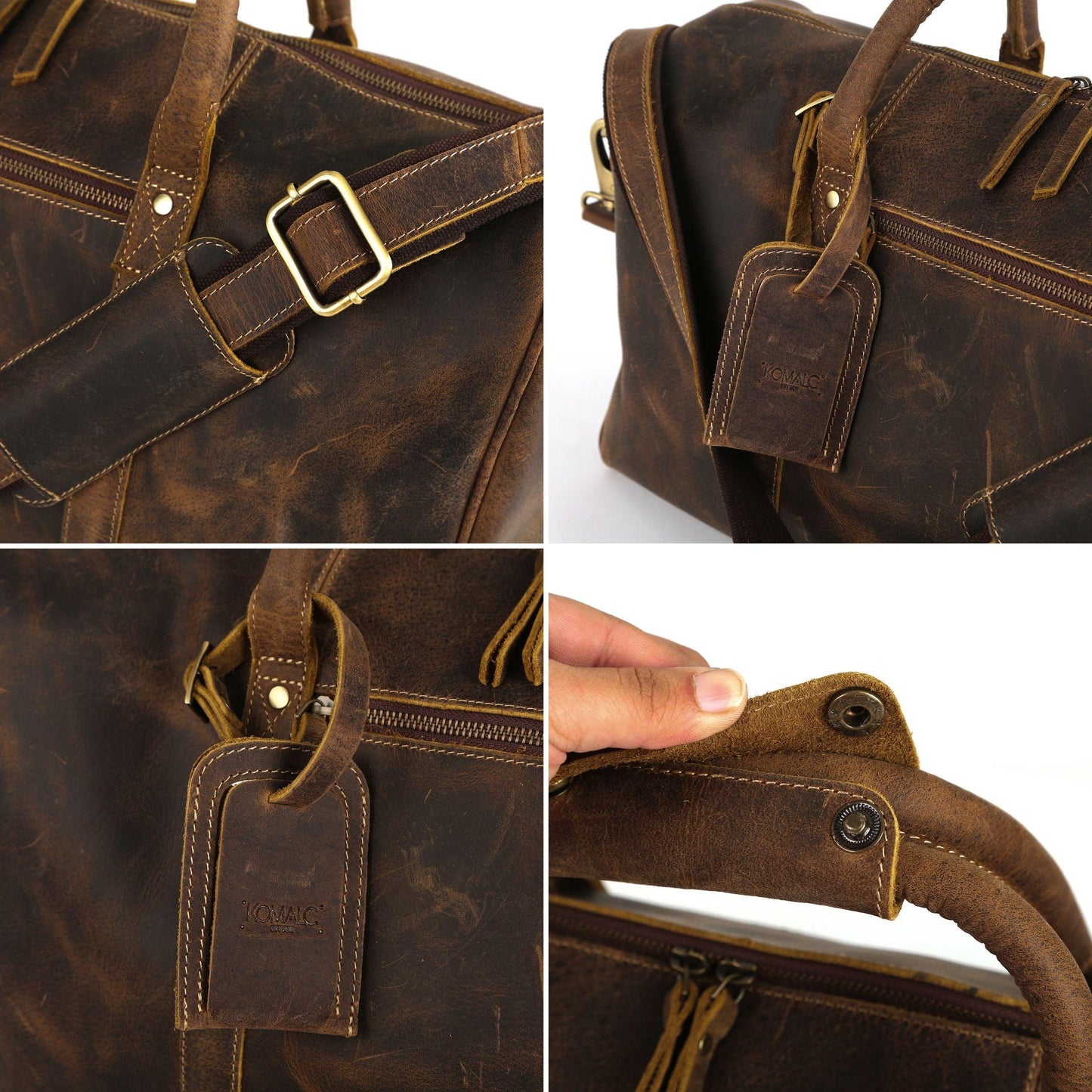 Leather 24-Inch Duffel Bag Durable and stylish travel, sports, and overnight bag,