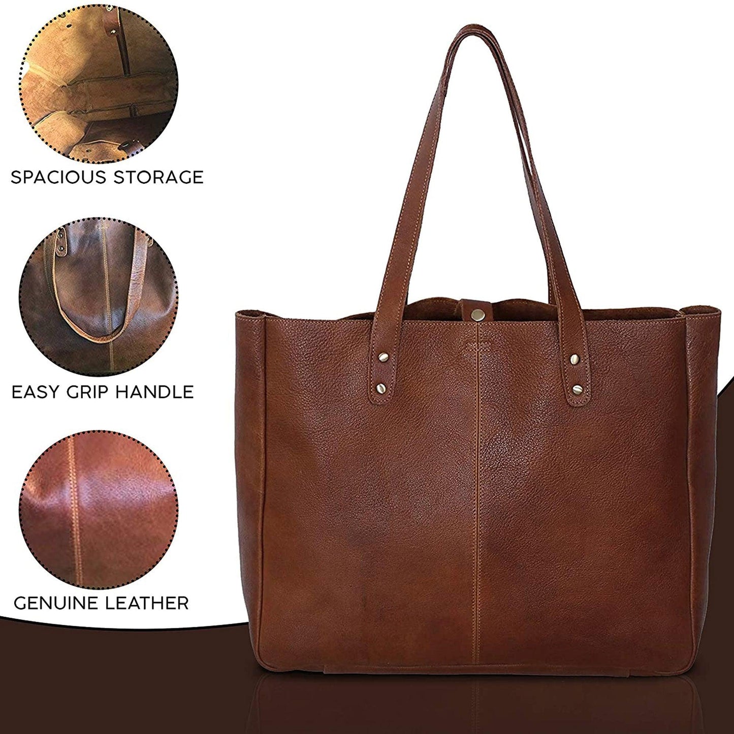 Leather Shoulder Bag Tote for Women Purse Messenger Multipurpose Handbag
