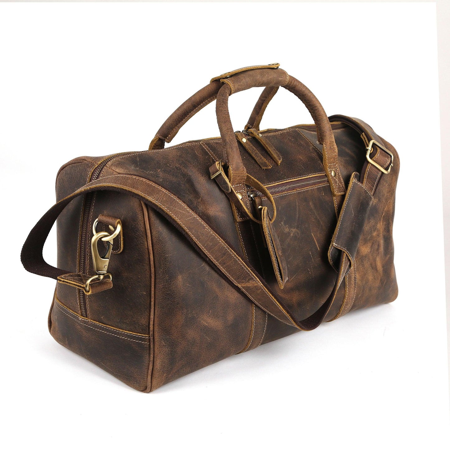 Leather 24-Inch Duffel Bag Durable and stylish travel, sports, and overnight bag,