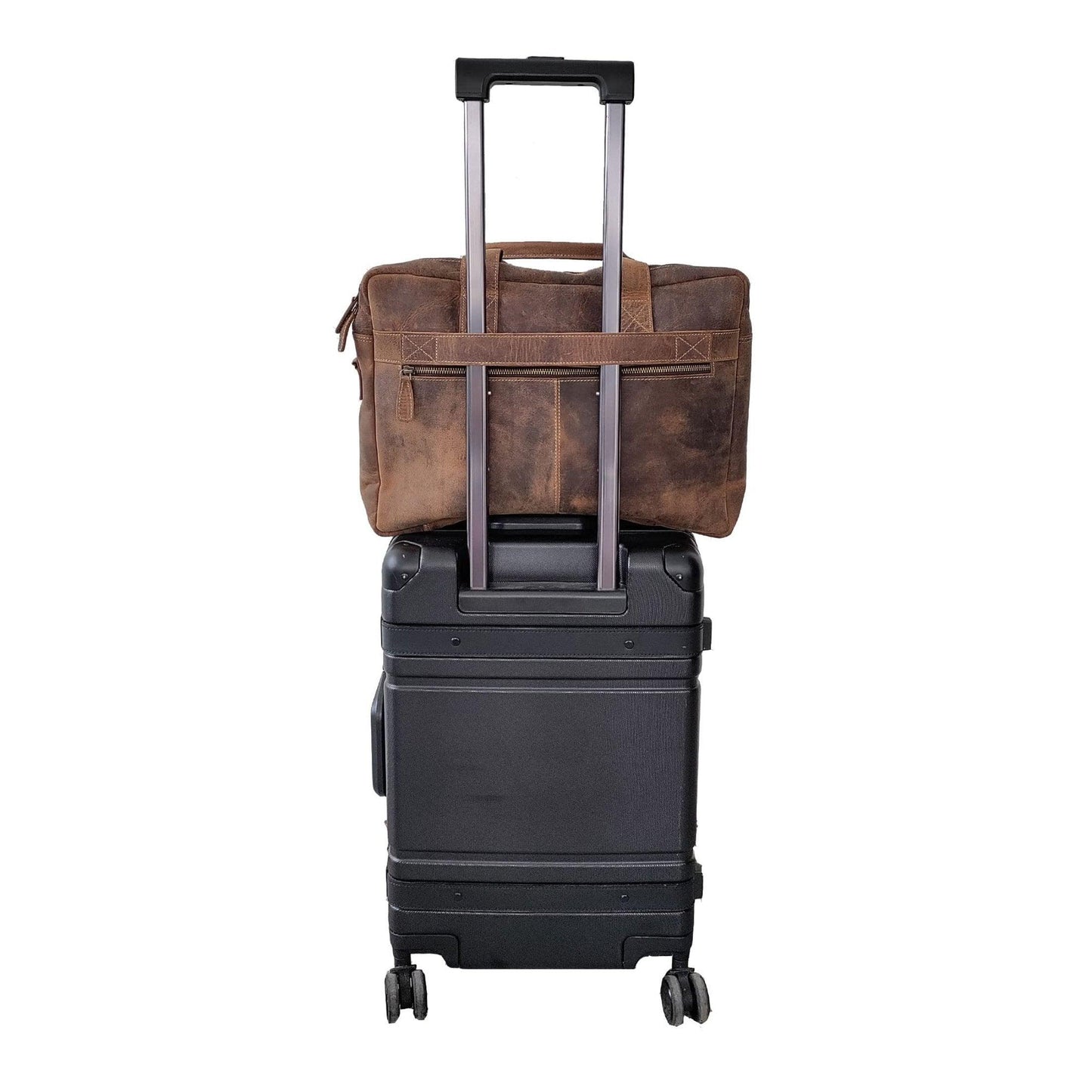 18" Leather Briefcase Laptop Messenger Bag – Premium Office & School Bag