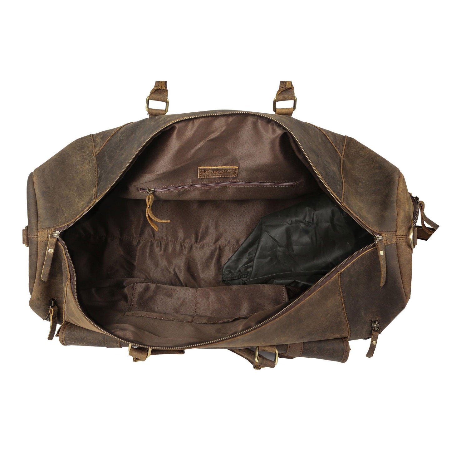 Leather 24-Inch Duffel Bag with Shoe Compartment – Durable and stylish travel, sports, and overnight bag, available at The Snazzy Accountant