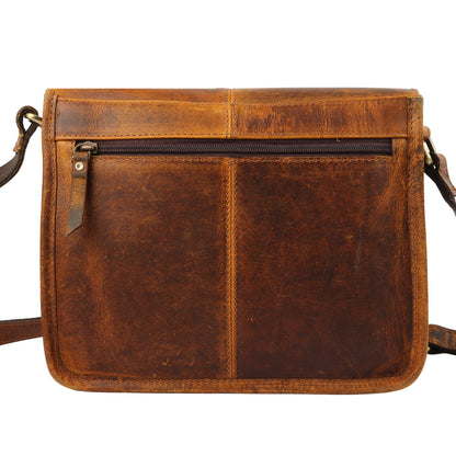 Vintage Genuine Leather Crossbody 10-Inch Purse – Elegant tote and satchel for women, ideal for travel and everyday use, available at The Snazzy Accountant.