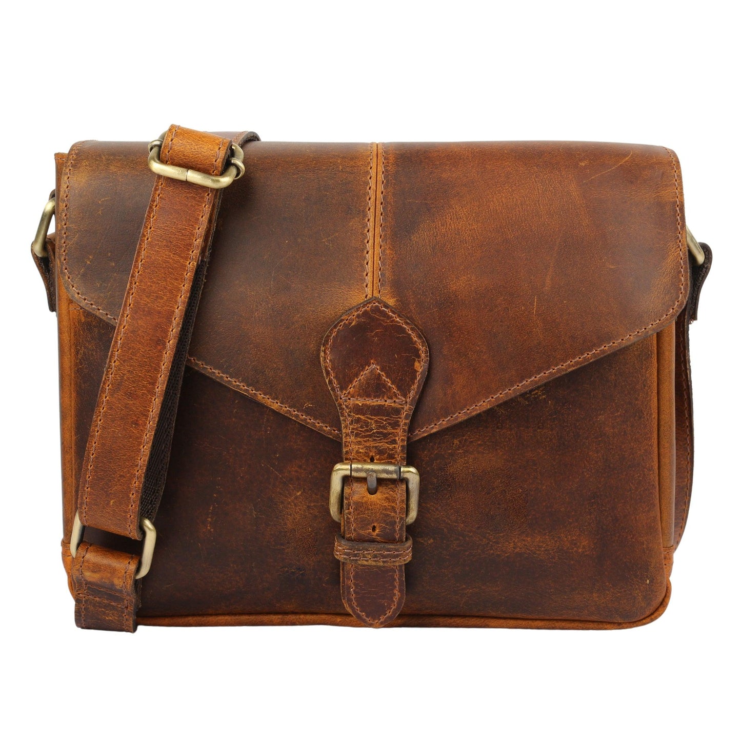 Vintage Genuine Leather Crossbody 10-Inch Purse – Elegant tote and satchel for women, ideal for travel and everyday use, available at The Snazzy Accountant.