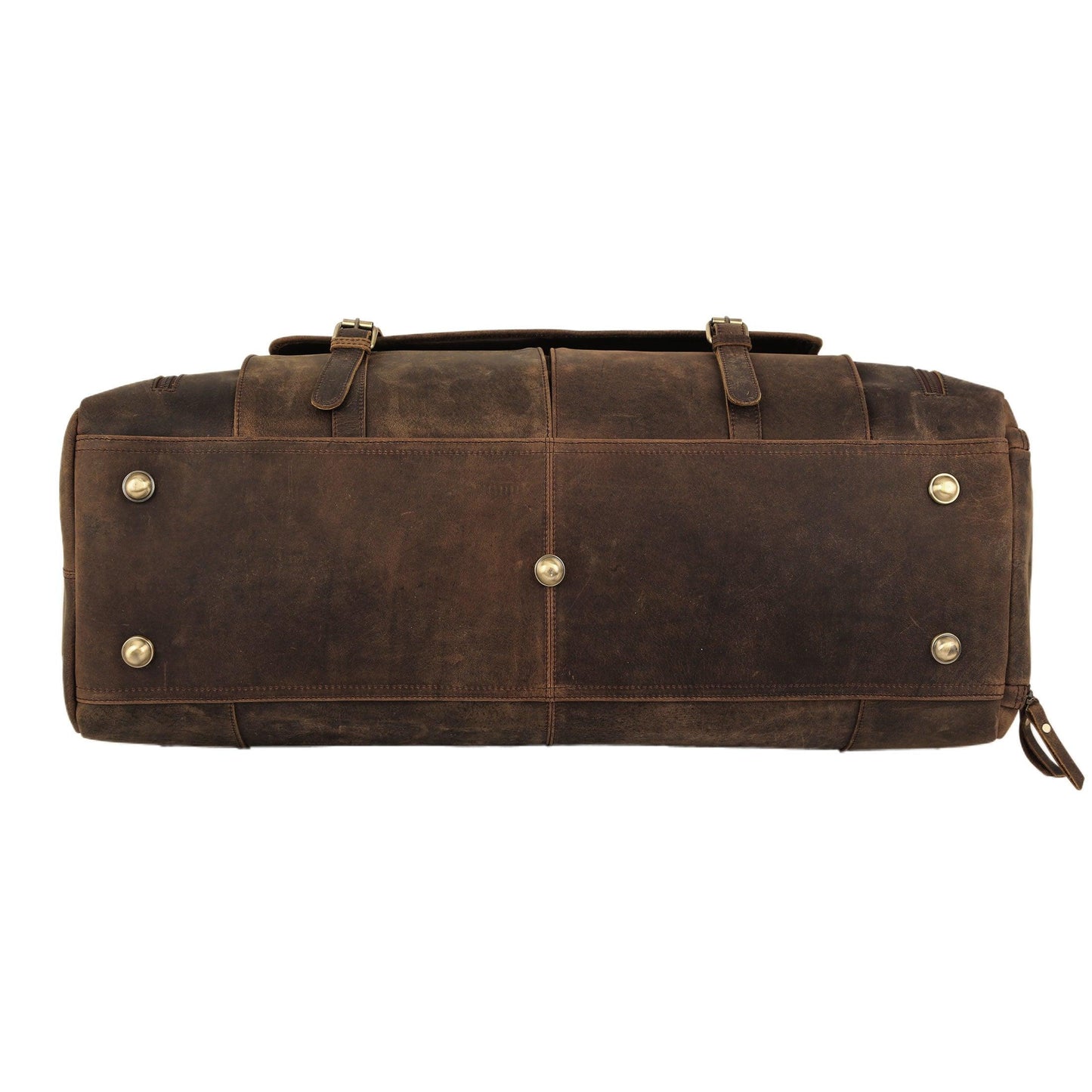 24" Leather Duffel Bag with Shoe Compartment – Travel & Sports Holdall