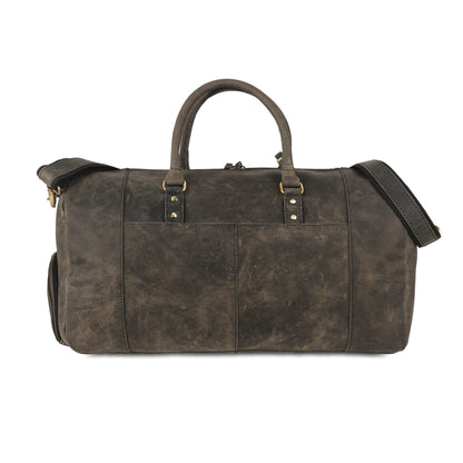 Leather 24-Inch Duffel Bag with Shoe Compartment – Durable and stylish travel, sports, and overnight bag, available at The Snazzy Accountant