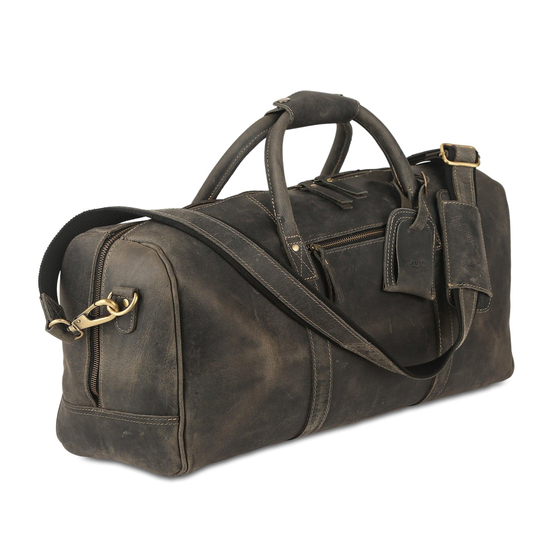 Leather 24-Inch Duffel Bag Durable and stylish travel, sports, and overnight bag, 