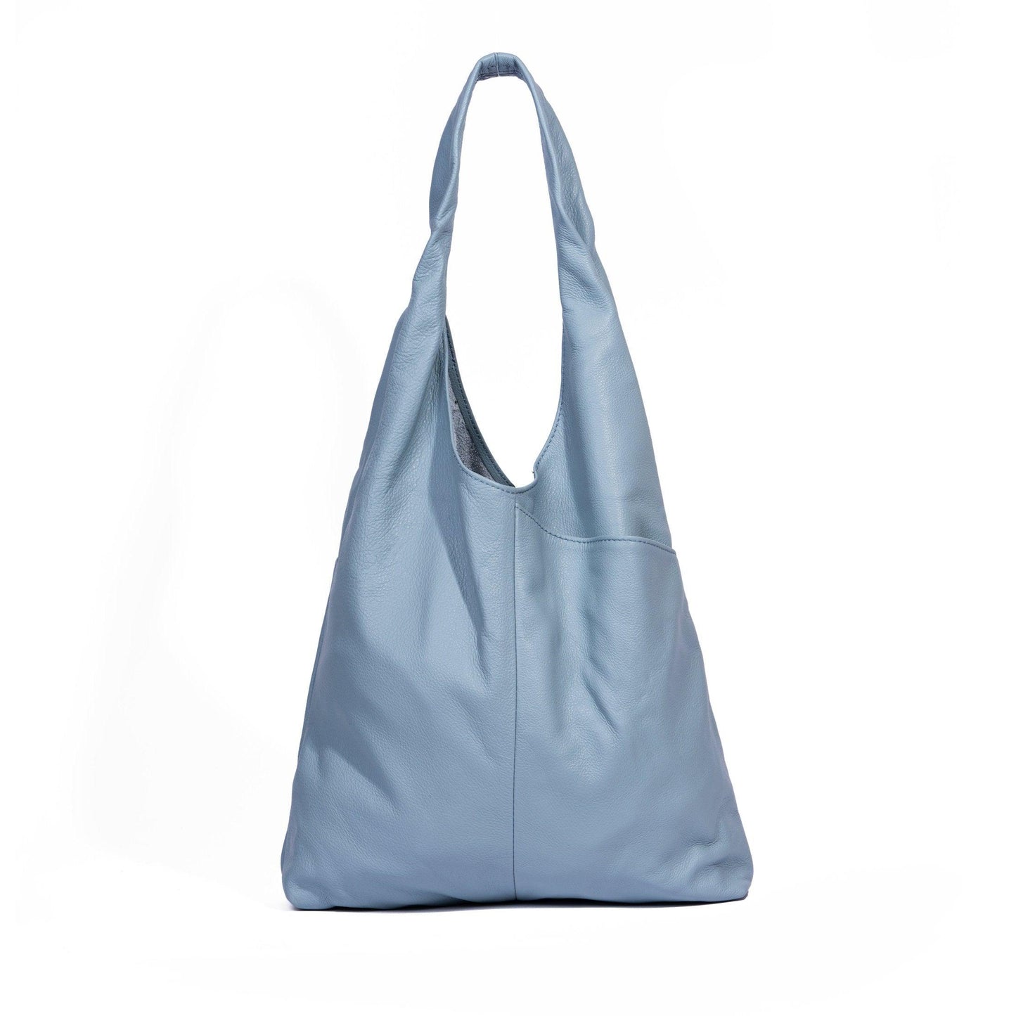 Leather Women's Tote Bag in Blue – Stylish and versatile ladies' purse, travel shopping bag, hobo shoulder bag, and multipurpose handbag for everyday use.