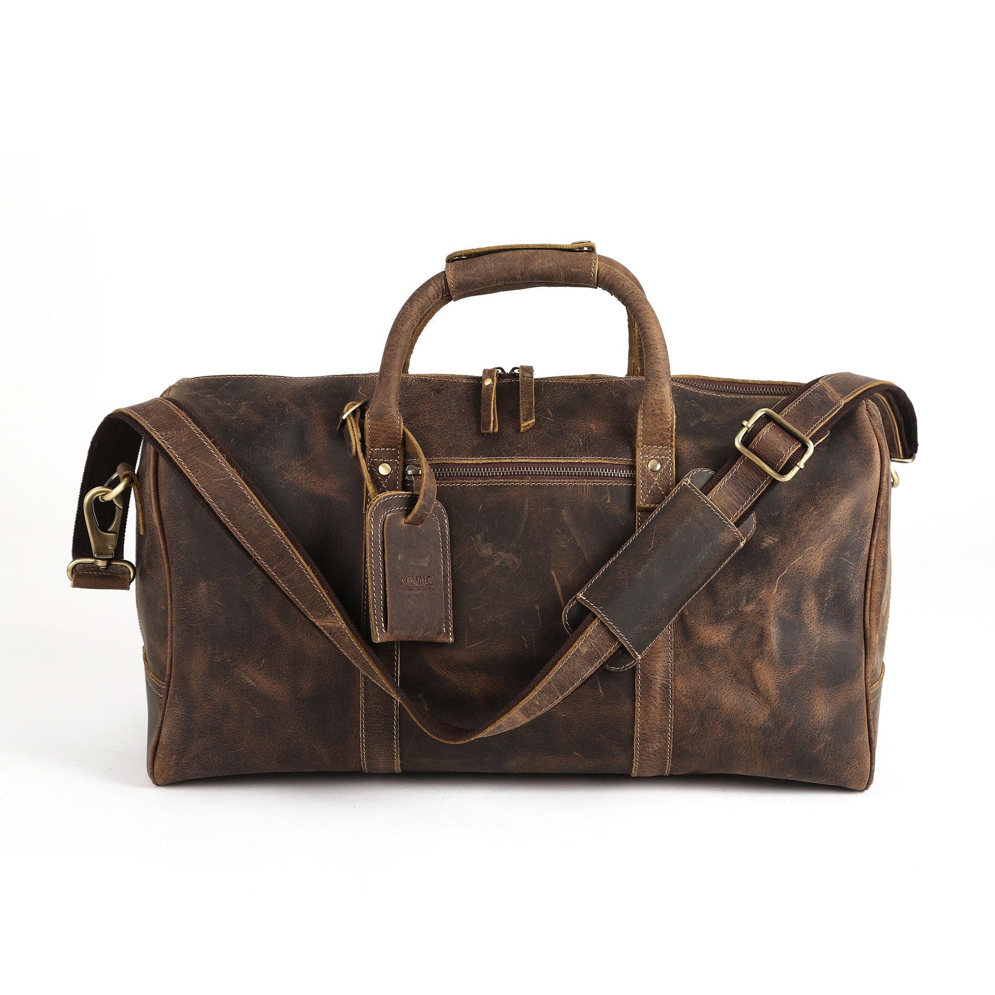 Leather 24-Inch Duffel Bag Durable and stylish travel, sports, and overnight bag, 