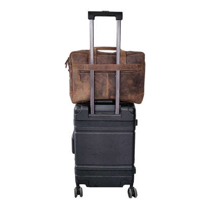 18" Leather Briefcase Laptop Messenger Bag – Premium Office & School Bag